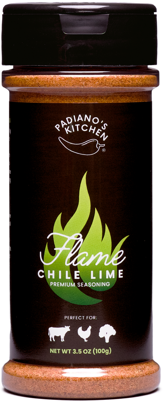 Flame Lime seasoning bottle front