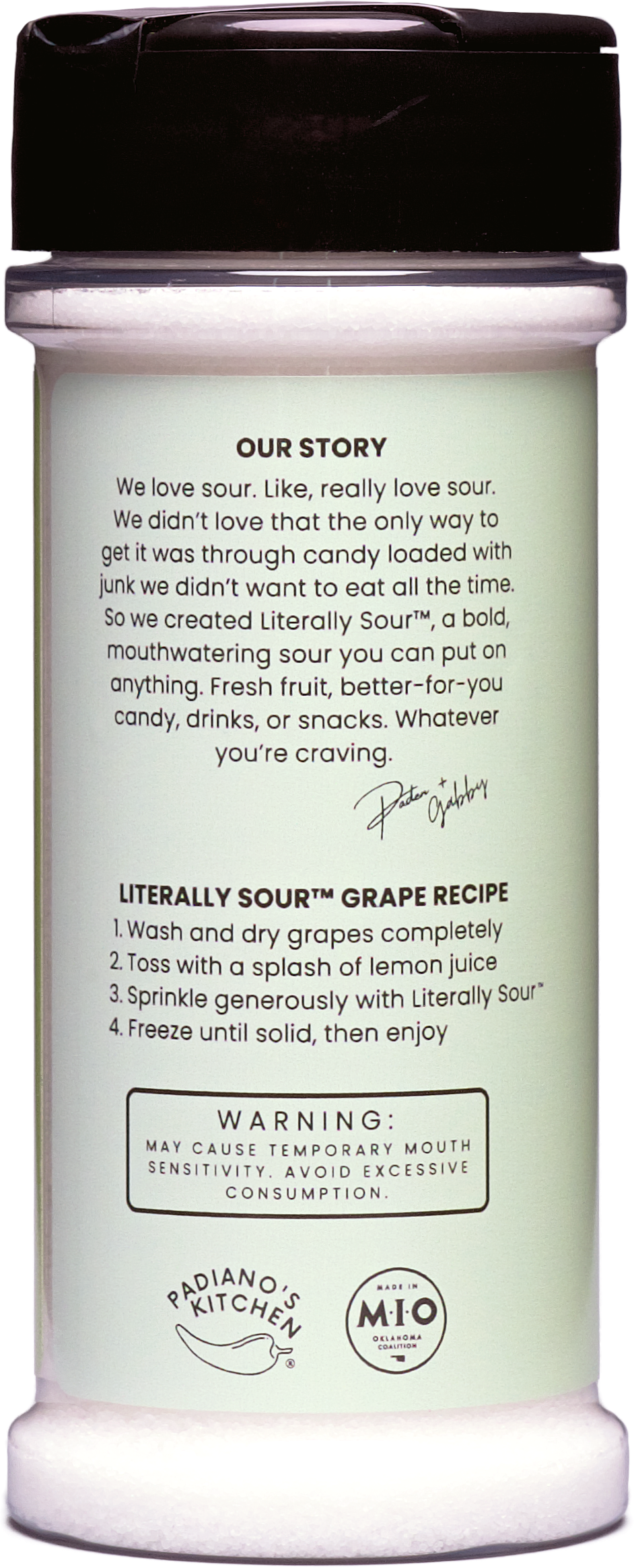 Literally Sour Level 2 bottle side panel 2