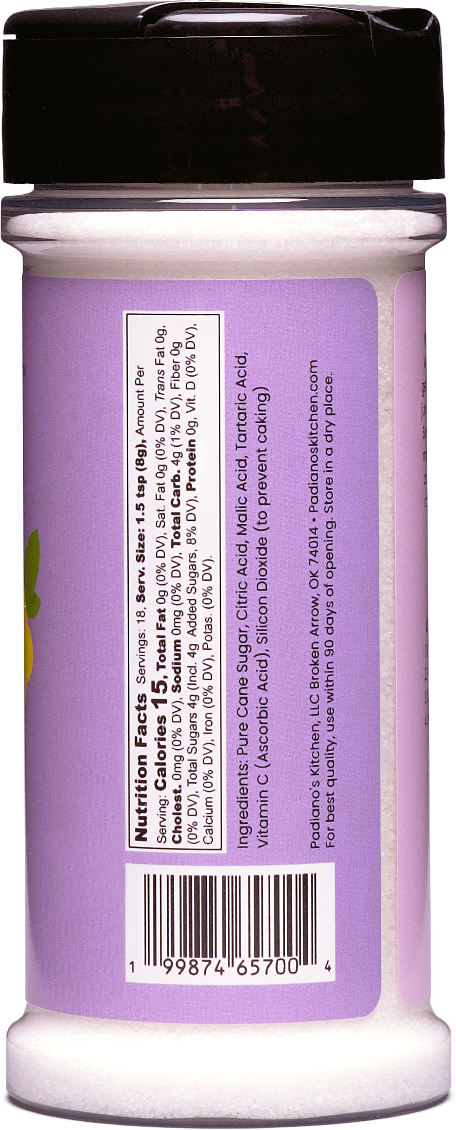 Literally Sour Level 3 bottle side panel 1